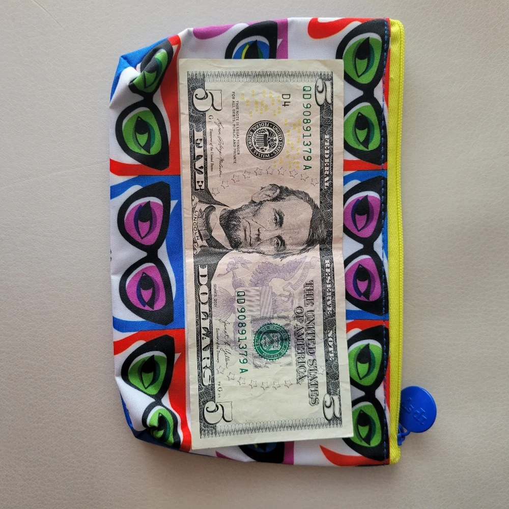 Colorful Ipsy Accessory Pouch ~ Mod Retro Look ~ VGUC ~ Cosmetics, Change Purse